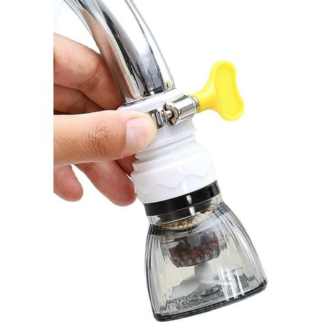 Lot de 4 filtres noirs pour robinet, filtre à eau réglable, filtre de cuisine anti-éclaboussures, filtre pour robinet.