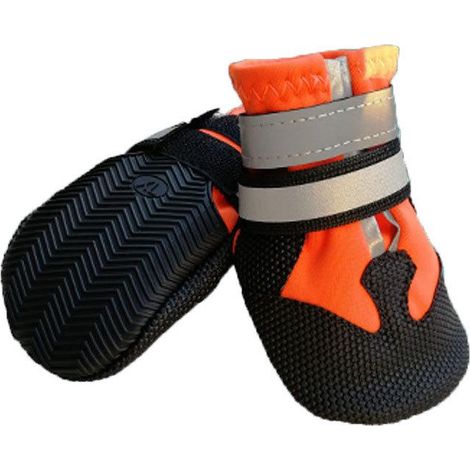 Chaussures chien automne hiver extérieur orange souliers animal bottines pattes chaudes antidérapantes taille petit chien (1/5)