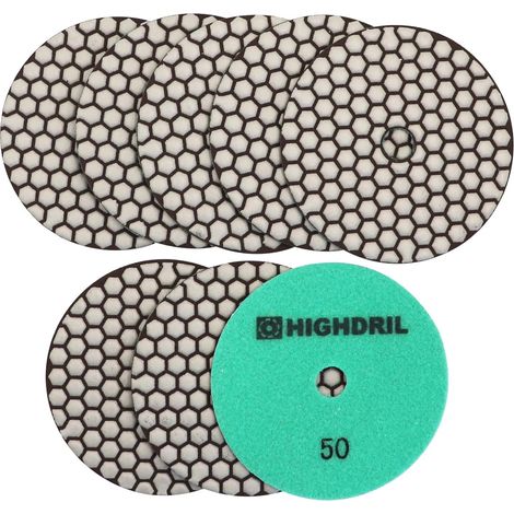 8 disque de polissage, diamant, grain 50, sec, granit, marbre, pierre (1/5)
