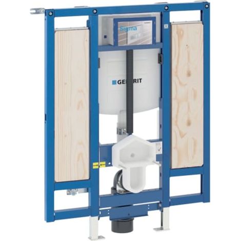 Geberit Duofix Elemento para WC suspendido, 112 cm, con cisterna empotrada Sigma UP 12 cm, sin barreras, WC regulable en altura, para asideros de apoyo, 111.904.00.5