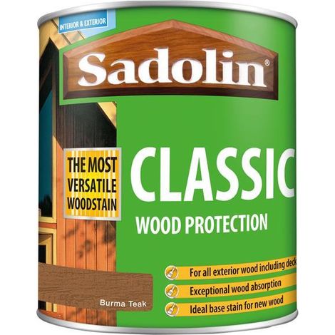 Sadolin 5028479 Classic Wood Protection Burma Teak 1 litre SAD5028479
