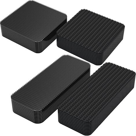 Bande Crochet et Boucle Auto-Adhésive, Autocollants de Fixation  de Tapis de sol de Voiture, Scratch Double Face -30x100mm Rectangulaires e 50 x 50mm Carré (1/5)