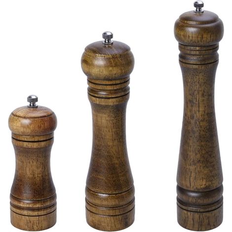 SOLUSTRE Moulin à Poivre en Bois D'acacia Non Poreux Facile Table (1/5)