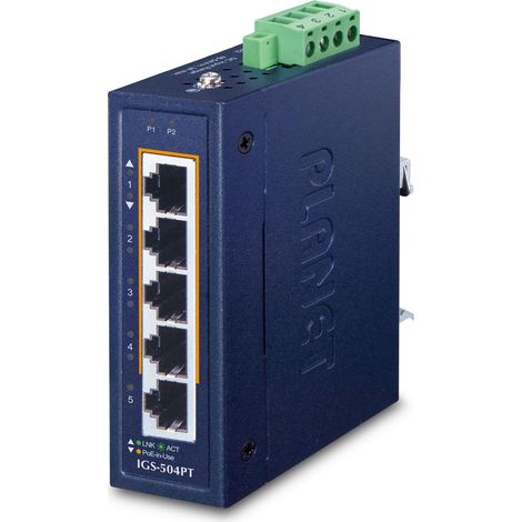 Planet IP30 Kompaktgröße 4-Port, IGS-504PT