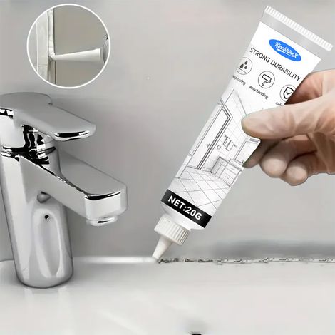 KineShineX Fliesenfugenmörtel, Fliesenfüller, wasserdichte Versiegelung, weißer Fliesenfugenmörtel (1/5)