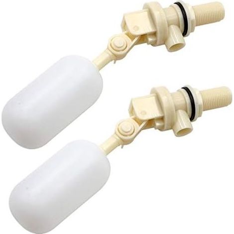 Lot de 2 Valve flottante Pour remplir automatiquement les abreuvoirs Pour chien, bétail et moutons Valve à Boule d\'arrêt Automatique de Remplissage 1/2" NPT (1/5)