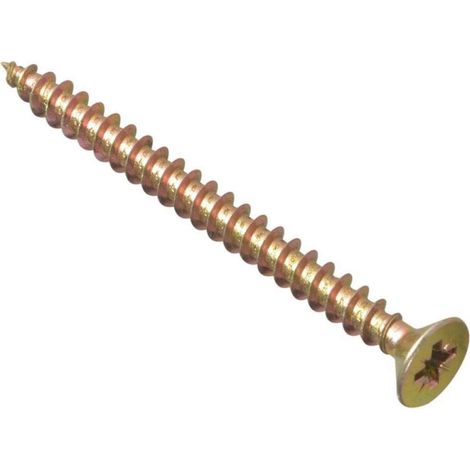 ForgeFix MPS560Y Multi-Purpose Pozi Compatible Screw CSK ST ZYP 5.0 x 60mm Box 100 FORMPS560Y