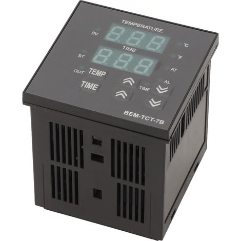 Thermostat numérique avec affichage de l'heure, entrée type K, régulateur de température pour presse à chaud 100-240 V (1/5)