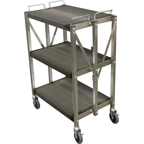 DESSERTE INOX PLIABLE 3 NIVEAUX-L2G