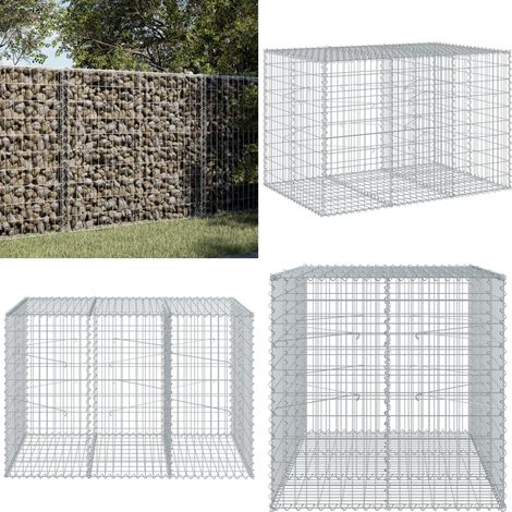 vidaXL Panier gabion avec couvercle 150x100x100 cm fer galvanisé (1/5)