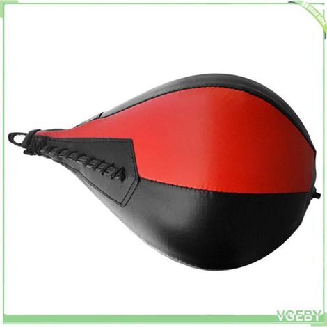 Balle de vitesse de boxe - FAFEICY - 18 cm - Cuir PU résistant - 200 g - Pompe incluse (1/5)