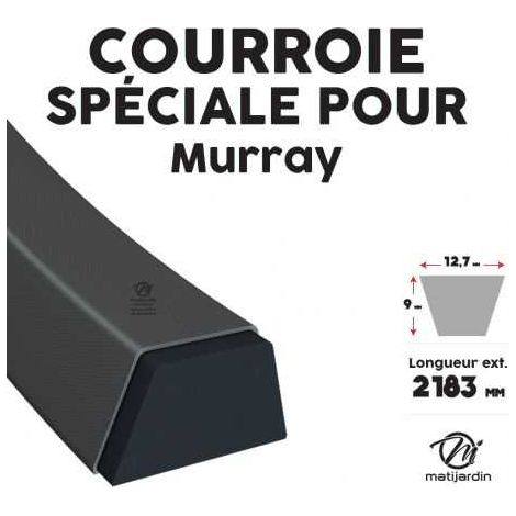 Courroie tondeuse Murray 37 x 62 12,7 x 2183 mm