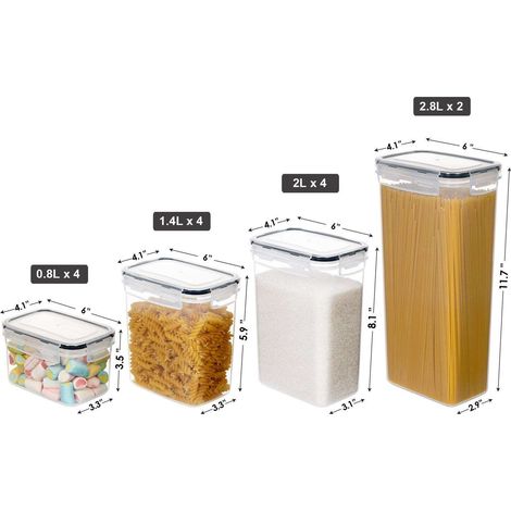 boîtes de rangement alimentaire avec couvercles hermétiques (1/4)