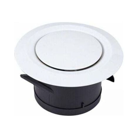 Bouche d'extraction et d'insufflation d'air Ø120, SL.GT 3 griffes articulées - Grille de ventilation plastique ronde orientable - Ventilation par ventilateur (1/5)