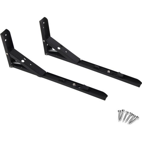 Supports d'étagère pliables en acier inoxydable à monter soi-même, 2 pièces - AquaForge (1/5)