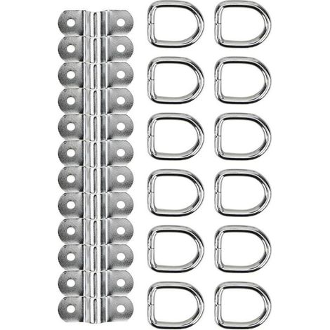 Caiqinlen Crochets de remorquage de Voiture, Accessoires de remorque d'arrimage empêchent l'anneau d'ancrage de Chargement de Corrosion, Cordes Extensibles pour Sangles de Moto (1/4)