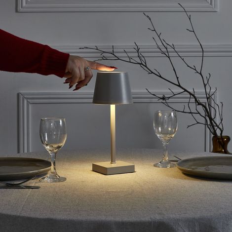 Lampe - HOME DECO FACTORY - LED - Tactile - Marron (1/4)