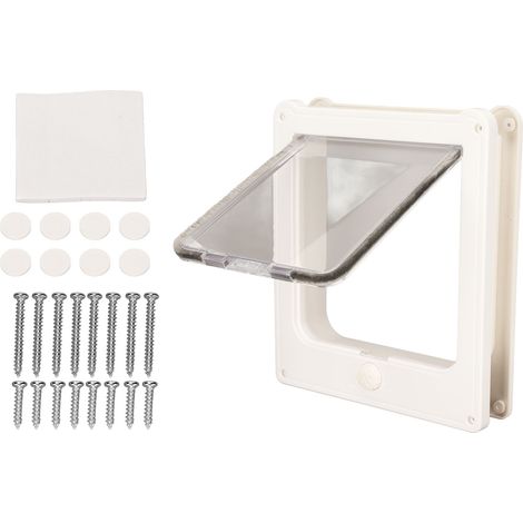 Puerta automática para gatos Toivize con 4 modos magnéticos y función silenciosa, apta para jaulas o puertas interiores. (1/5)