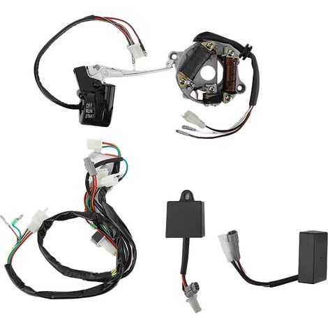 Kit bobina leva freno interruttore CDI, cablaggio del telaio di cablaggio del motore Sostituzione completa antiruggine e resistente all'usura ad alta efficienza per Pw50 Dirt Bike (1/5)