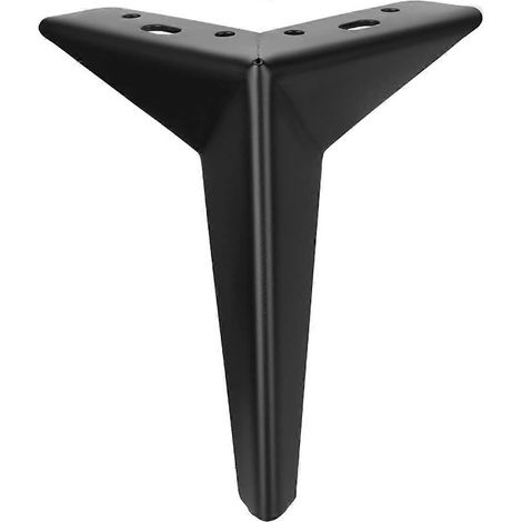 Pieds de meubles en métal à motif losange noir, acier laminé à froid, pieds de canapé, table basse et armoire de style européen avec vis. (1/5)
