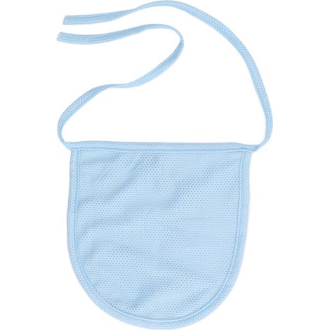 Protecteur de trachéotomie ajustable, couverture stoma respirante à double couche, longueur modifiable, bleu (1/5)
