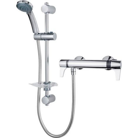 Triton Club EXE Lever Paddle Handle Thermostatic Unichrome Bar Mixer Shower