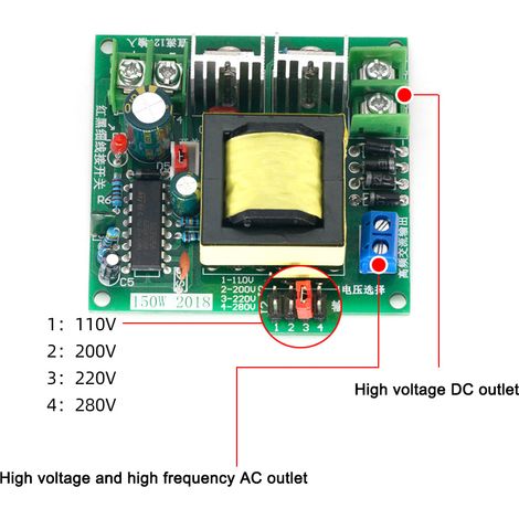 Modulo inverter/boost da 150 W (CC-CA), convertitore da 12 V CC a 110 V/220 V CA con regolatore di tensione. (1/5)