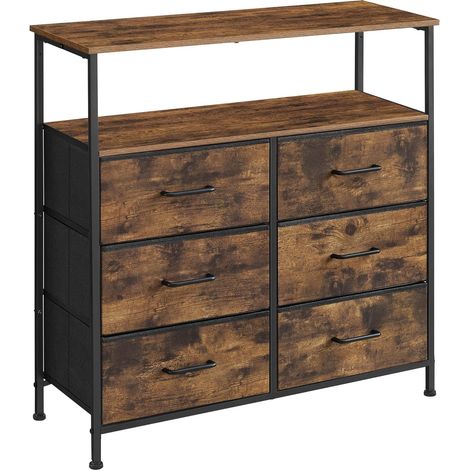 Commode 6 Tiroirs en Tissu avec Poignées (1/5)