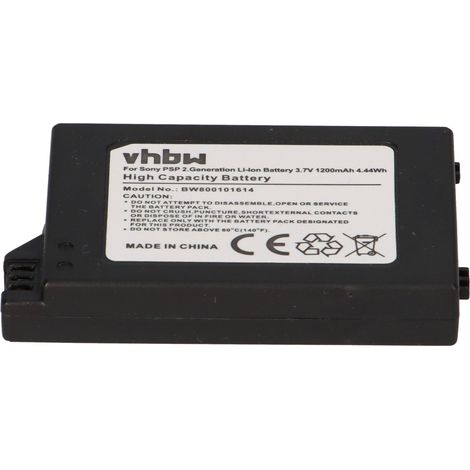 vhbw Akku kompatibel mit Sony Playstation Portable 2 Generation Slim & Lite PSP-2000 PSP-2004, Brite PSP-3000 PSP-3004 (1200mAh, 3,7V, Li-Ion) (1/5)
