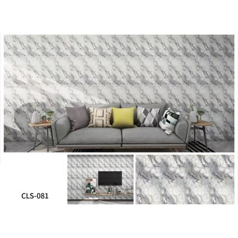 TRADE SHOP - Pannello Adesivo Effetto Marmo Grigio Bianco 120x300cm Pareti Paraschizzi Stanza Cls-081 - (1/3)