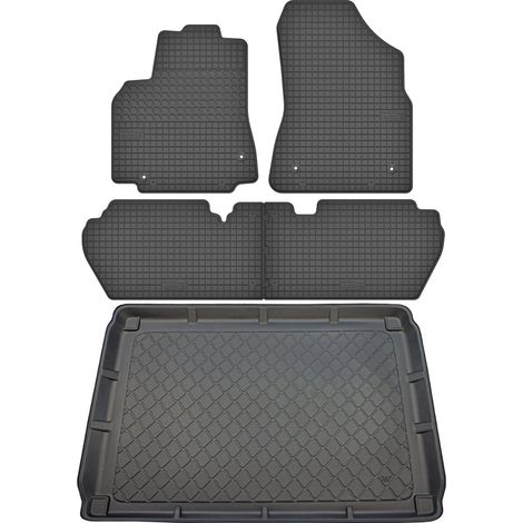 Citroen Berlingo II Kombivan ab 2008–08.2018 SET – Gummi-Automatten + Kofferraummatte