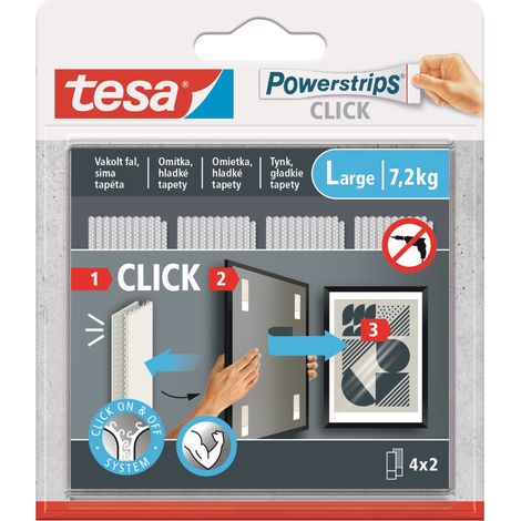 Velcro auto-adhésif TESA avec colle pour coller des photos, 4 paires, taille L (1/5)
