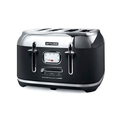 Muse Tostapane moderno 4 fessure acciaio inox argento