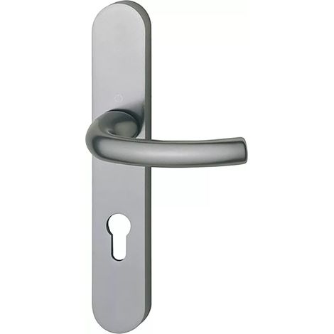 Ensemble de béquille Tokyo - HOPPE AG - Aspect inox - Plaque 234 x 39 mm - entraxe de fixation 195 mm - Palière - clé I