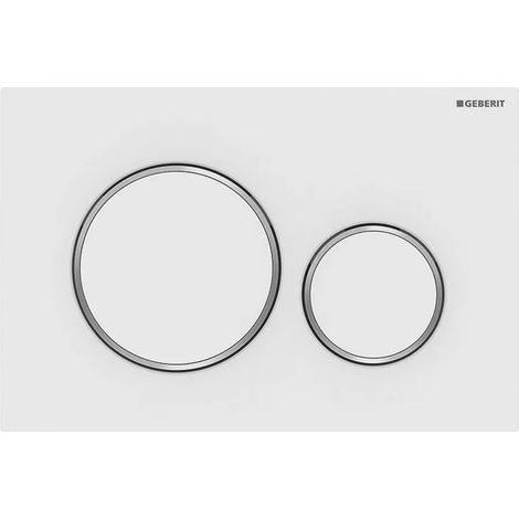 Placca di comando Geberit Sigma20 bianco opaco e inserti lucidi (1/2)
