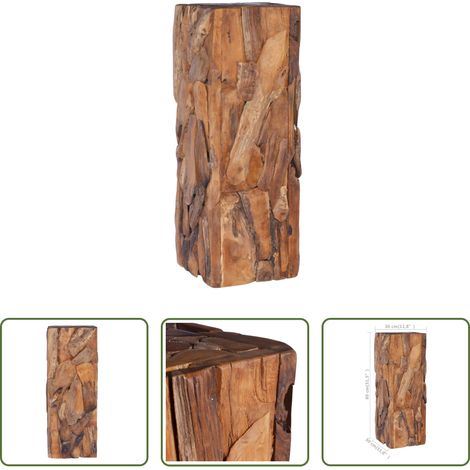 Table d'angle - Table d'appoint 30x30x80 cm Bois de teck solide (1/5)