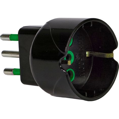 FME 82.601 ADATTATORE 10A 2P+T-SCHUKO GARANTI NERO- 50,0 pz