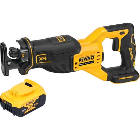 Sierra recíproca a batería DeWalt DCS 382 N Sierra sable 18 V sin escobillas + 1 batería 5,0 Ah - sin cargador