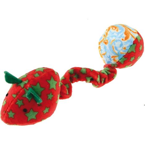 Jeu en forme de Mickey Mouse en tissu doux et coloré avec boule à l'extrémité de la queue pour chats