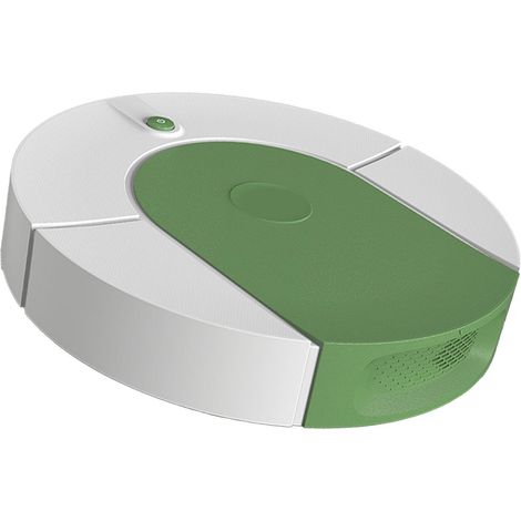 Balai robot rechargeable USB forte aspiration automatique pour carrelage céramique sols durs vert (1/5)