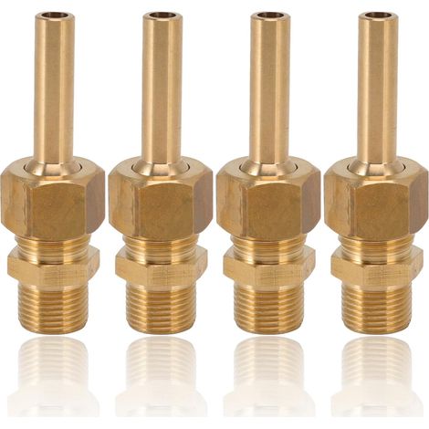 Jetnozzle de Fontaine en Laiton - Lot de 4 Buses d'Eau avec Embout en Laiton, Tête d'Arrosage Réglable pour Étang (1/5)