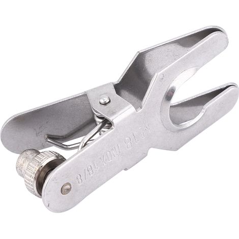 Pince de laboratoire en acier inoxydable 18, clip à bille en verre pour tube, pince de serrage professionnelle, outil de fixation pour expériences scientifiques. (1/5)