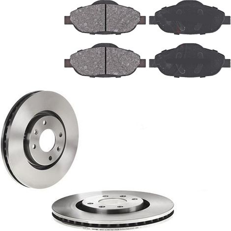 KIT FRENI ANTERIORI compatibile con PEUGEOT 3008 MPV / SPACEWAGON (0U) - DISCHI + PASTIGLIE OEM: P 61 101 / 17338 /SOSTITUZIONE DIRETTA/BASSA POLVERE/SILENZIOSO