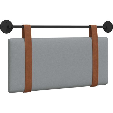 Hanging Headboard Light Grey Antique PU vidaXL