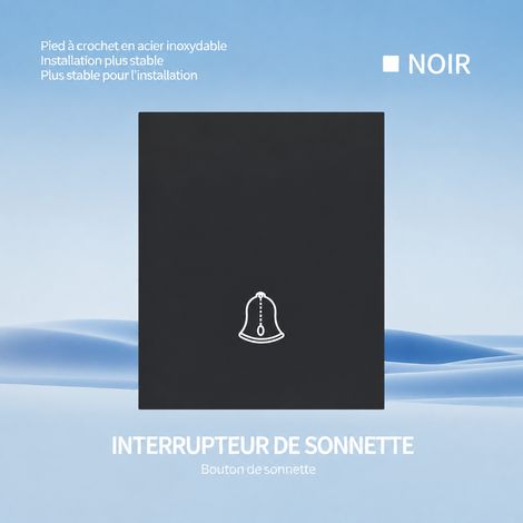 Module interrupteur bouton poussoir sonnette mural type 86 en PC réf 3757 300 g – Livraison gratuite