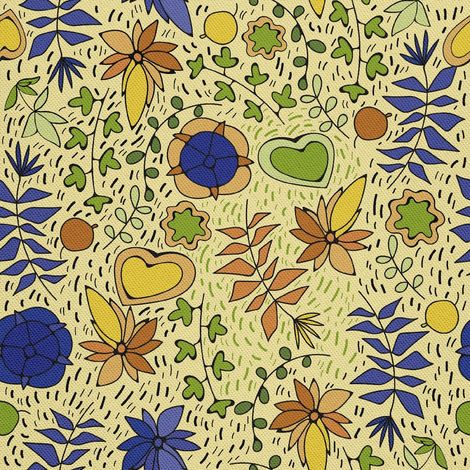 Tela decorativa para exteriores Oxford - motivo floral y de hojas  DX470 (1/5)