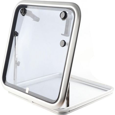 de Bateau en Verre trempé Robuste, Type Poussoir Externe, en Alliage D'aluminium, pour Yacht Marin RV, 22,63x22,63 Pouces (1/5)