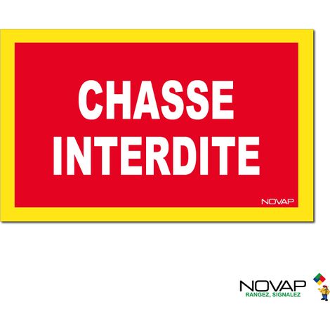 Panneau Chasse interdite - haute visibilité - 330x200mm - 4091211
