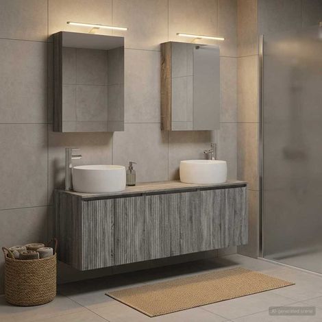 vidaXL Bathroom Cabinet Set 5 pcs Grey Sonoma Engineered Wood (1/5)