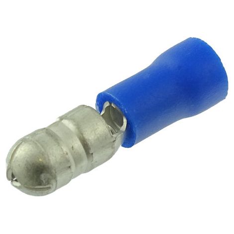 Connecteur mâle rond isolé 4 mm x 2,5 mm, 100 pièces